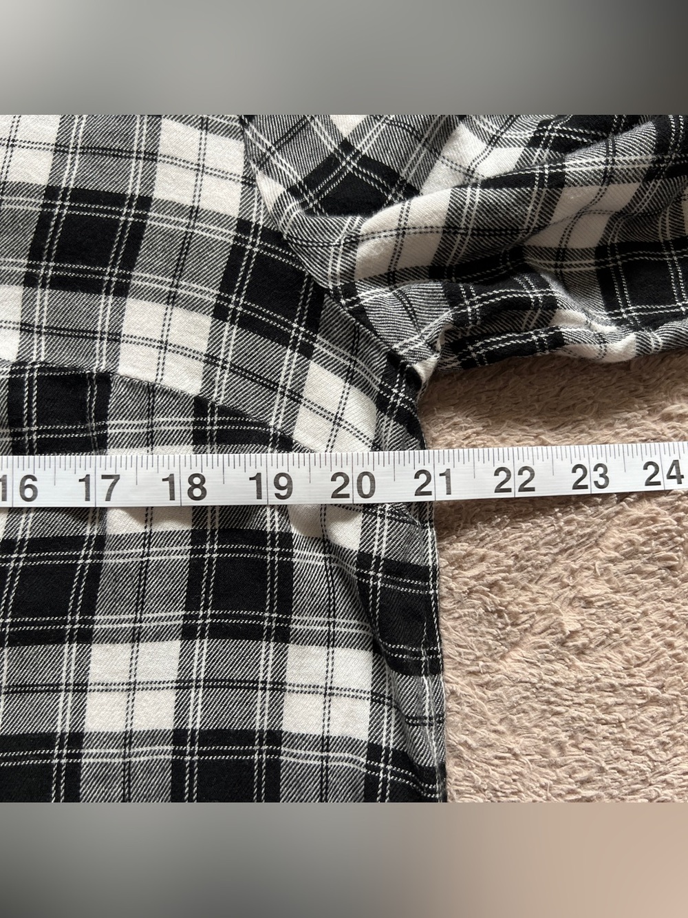 GAP Plaid Flannel Drop Waist Shirt Dress Cottage Preppy Minimalist Indie Sz L - Picture 4 of 8